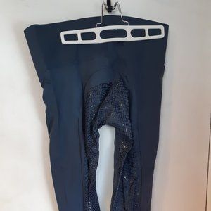 Horze brand ladies full silicone seat riding tights  size 30, navy blue